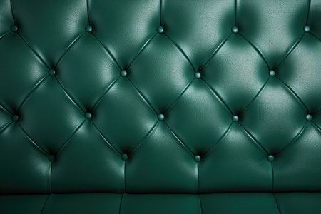 Green leather texture used as a pattern for car interiors sofas or wall coveringsの素材