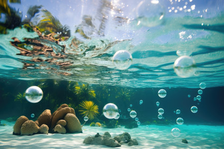 Maldives bubbles underwaterの素材