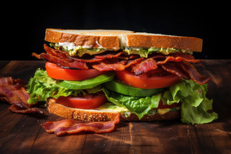 Traditional bacon lettuce and tomato sandwichesの素材