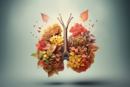 World Lung Day or the concept of lung healthの素材