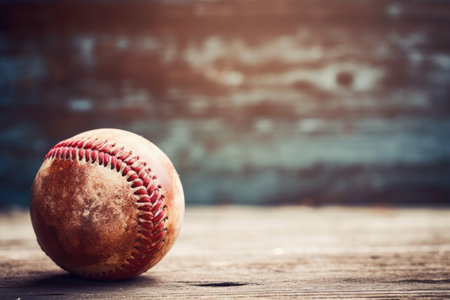 Classic baseball background with shallow focusの素材