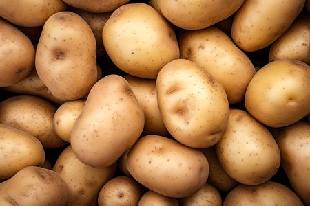 Market background of potatoesの素材