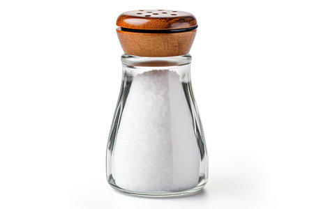 Salt shaker on white backgroundの素材