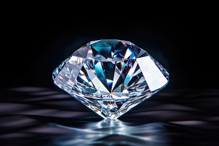 Diamond business concept cut diamond contrasting rough diamond gem on isolated backgroundの素材