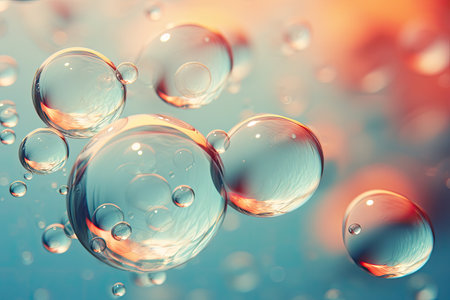 Underwater background with bubbly waterの素材