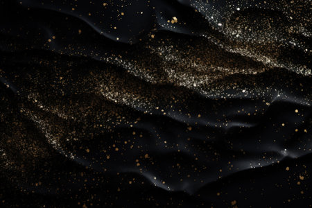 Abstract background with black glitter texture for Christmasの素材