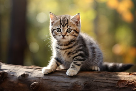 Adorable American shorthair kittenの素材
