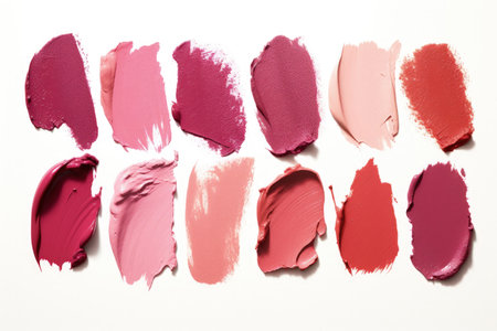 Lipstick sample on blank backdropの素材