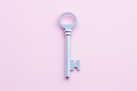 Minimalistic business ideas using blue and pastel pink as a trendy flat lay conceptの素材