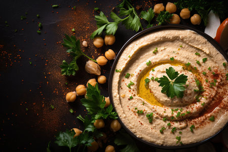 Background for chickpea hummusの素材