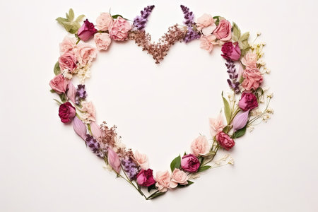Dried flower frame top viewの素材