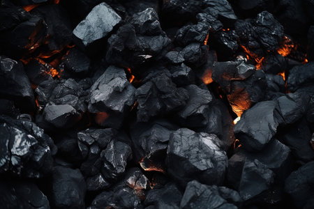 Earth s volcanic rock energy derived from industrial coals as natural black backgroundの素材