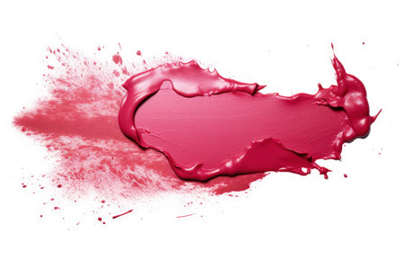 Lipstick stain alone on white surfaceの素材