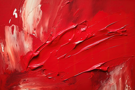 Red makeup smudge background Lipstick makeup swatch Acrylic paint smeared texture Red gouache brushの素材
