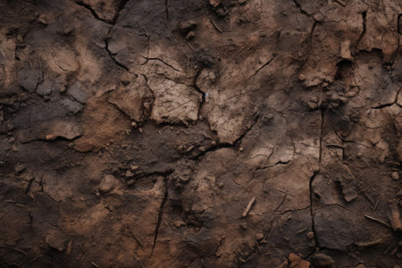 The consistency of moist earth or mudの素材