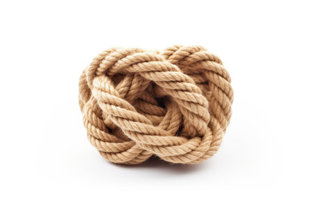 White isolated rope knotの素材