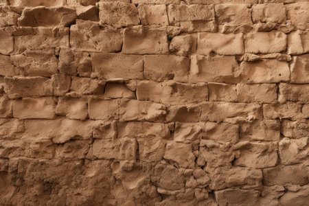 Clay house structure with textured soil wallの素材