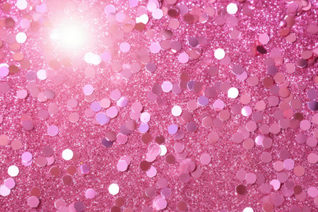 Christmas background with pink glittery textureの素材