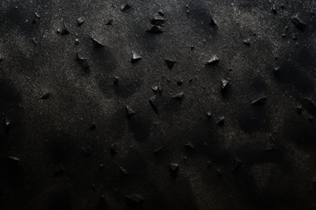 Close up panoramic metallic black glitter texture banner noisy backdropの素材