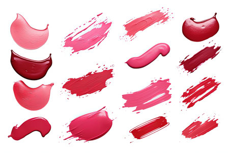 Lip marks isolated on white backdropの素材