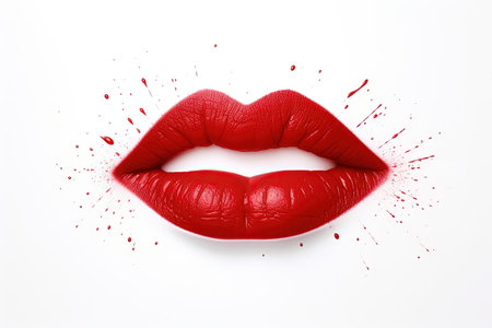Lipstick mark symbolizing Valentine s dayの素材