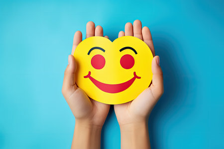 Positive mental health concept involving chemicals in the brain that generate full energy relaxationの素材