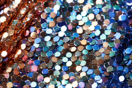 I sparkle on a diamond shaped shiny backdrop with sequinsの素材