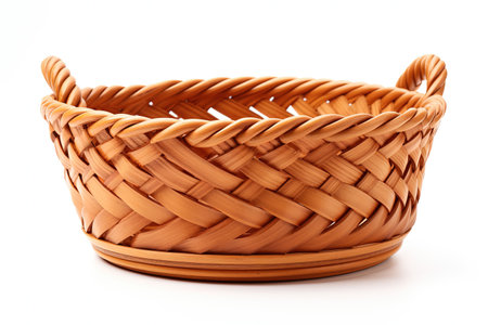 White background with isolated basketの素材