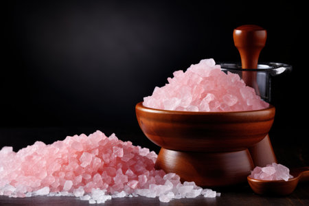 Pink Himalayan salt in a grinder isolated on whiteの素材