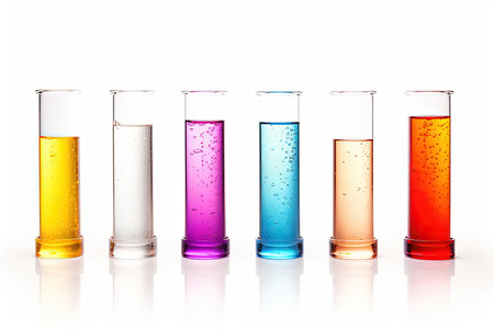 Test tube in laboratory white backgroundの素材