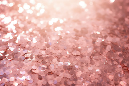 Shimmering blush toned backdrop with sparkling glittery patterns resembling rose goldの素材