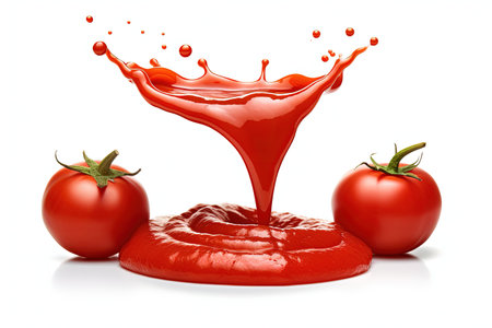 tomato sauce on plain surfaceの素材