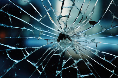 Crash damaged glass that cannot be brokenの素材
