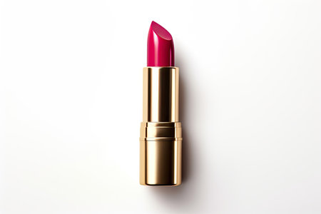 Vibrant lipstick on plain backdrop Expert cosmeticsの素材