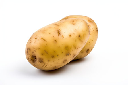 White background with a potatoの素材