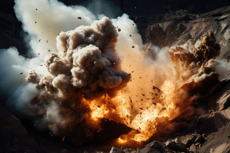 Explosives used in open pitsの素材