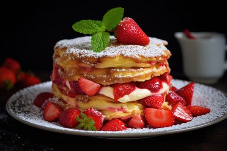 Pancake with strawberriesの素材