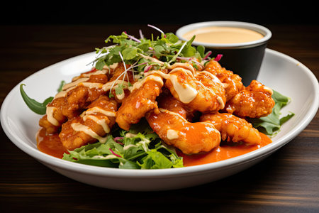 Shrimp bowl with spicy sauceの素材