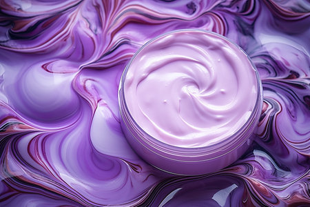 Violet purple background for face or body cream and hair balmの素材