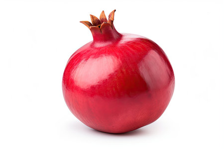 Isolated pomegranate fruit on white backgroundの素材