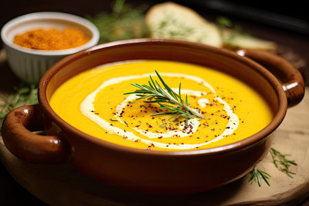 Rosemary and paprika infused squash soupの素材