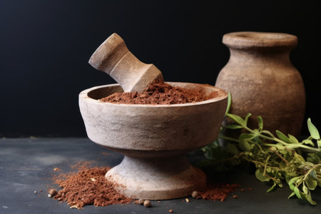 Ancient Greek mortar for herbs and spicesの素材