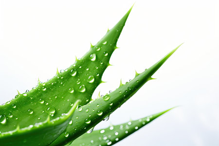 Aloevera plant on white backgroundの素材