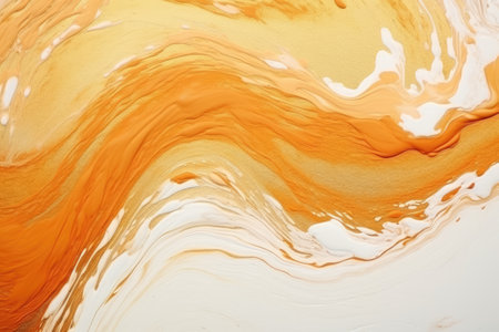 Bronze and gold wave textured background abstract flow acrylic and watercolor marble paintingの素材