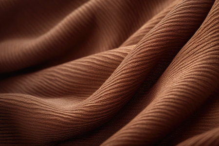 Close up of brown winter fabric textureの素材
