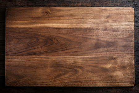 Walnut chopping board handmade with textured backgroundの素材