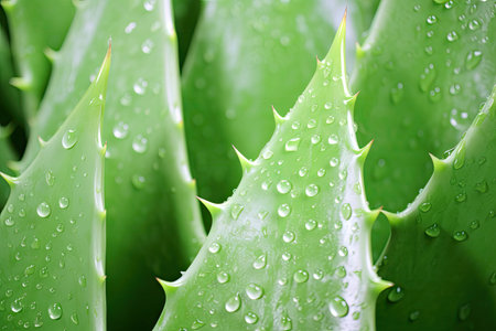 Fresh aloe vera plant bannerの素材