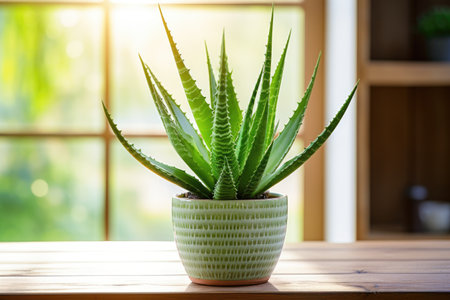 Indoor plant of Aloe Vera for homeの素材