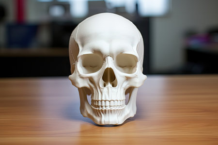 Human skull front scan using SCSU VizLab on thingiverse with CC Attributionの素材