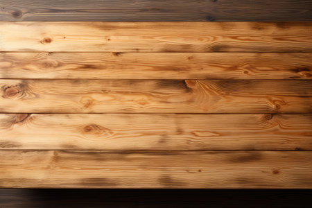 Isolated display or product empty table crafted from aged pine woodの素材